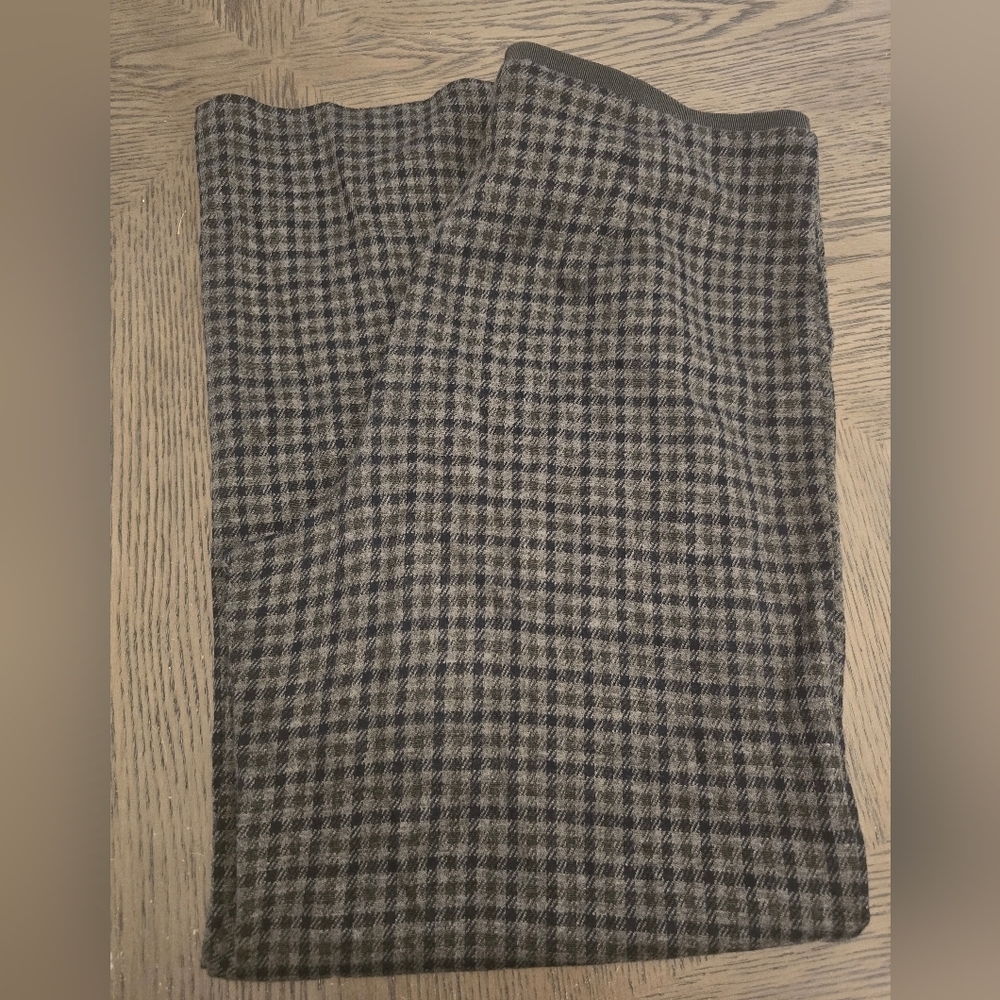 J. Jill Ponte Full Wide Leg Knitted Pants Size Medium Petite Blue And Gray - Picture 2 of 12